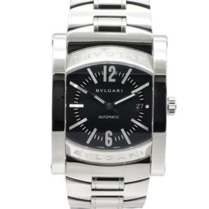 ブルガリ アショーマ AA48S 黒文字盤 AT 17.5cm BVLGARI Assioma C008257