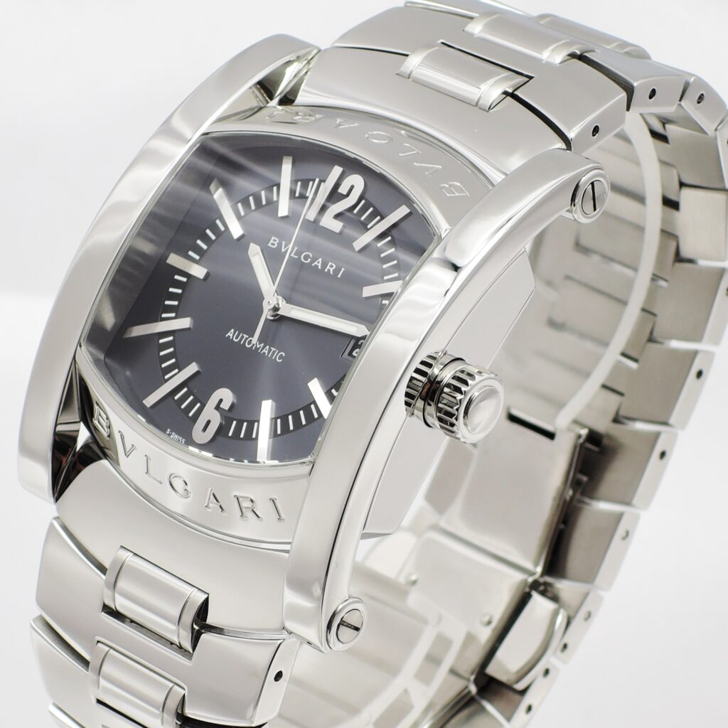 ブルガリ アショーマ AA48S 黒文字盤 AT 17.5cm BVLGARI Assioma C008257