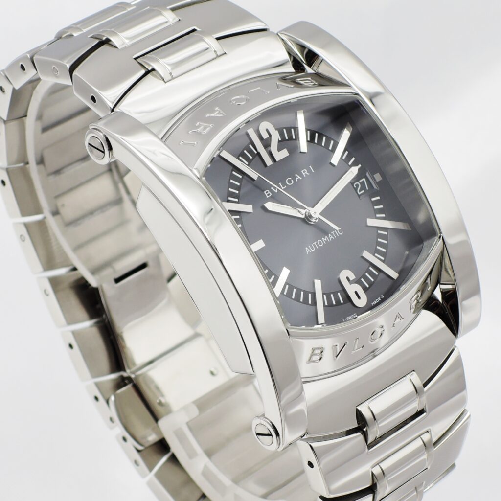 ブルガリ アショーマ AA48S 黒文字盤 AT 17.5cm BVLGARI Assioma C008257