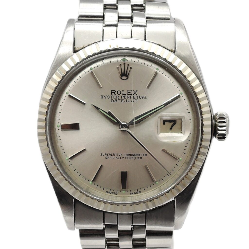 希少キャリバー ロレックス  デイトジャスト36 1601 シルバー文字盤  16cm AT ROLEX Date-Just 36 Silver C008587