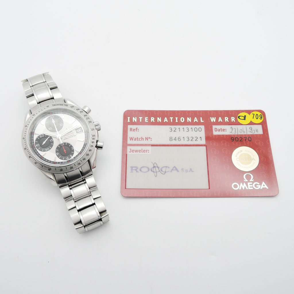 オメガ スピードマスター デイト 3211.31 文字盤ホワイト/ブラック 18cm AT メンズ CR000550