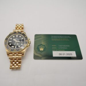 ロレックス GMTマスターⅡ 126715CHNR 2025年保証書 黒 ブラック 18cm AT ROLEX GMT-MASTERⅡBlack C006330