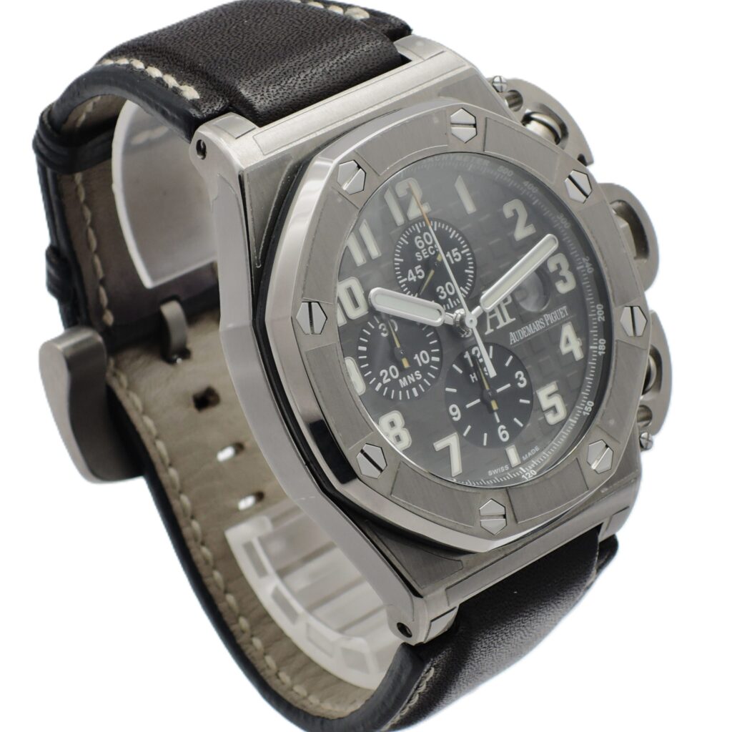 オーデマピゲ ロイヤルオーク オフショア T3 25863TI.OO.A001CU.01 グレー チタン/レザー 自動巻 Audemars Piguet C008804