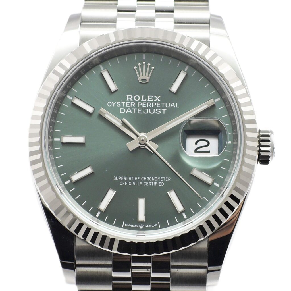 ロレックス デイトジャスト 36 126234 ミントグリーン 18cm WG/SS 自動巻 Rolex Date-Just 36 Mint green C008802