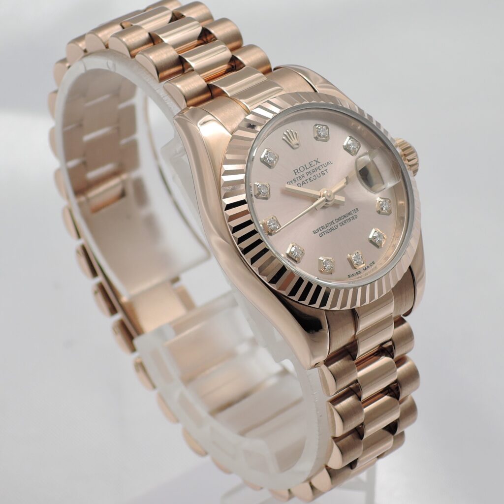ロレックス デイトジャスト 26 179175G ピンク 10Pダイヤ PG金無垢 自動巻 Rolex Date-Just 26 C008060