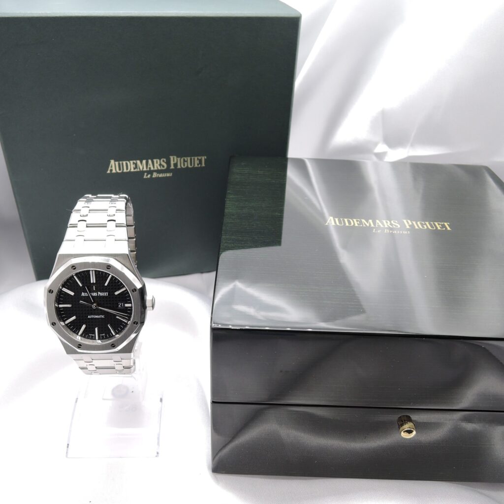 オーデマピゲ ロイヤルオーク 41 15400ST.OO.1220ST.01 黒 ブラック 18cm AT AUDEMARS PIGUET Royal Oak 41 Black C006905