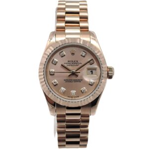 ロレックス デイトジャスト 26 179175G ピンク 10Pダイヤ PG金無垢 自動巻 Rolex Date-Just 26 C008060