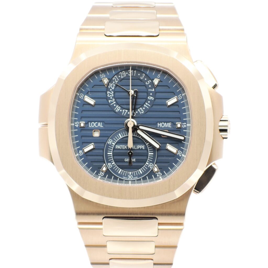 パテックフィリップ ノーチラス トラベルタイム クロノグラフ 5990/1R-001 ブルー 17.5cm PATEK PHILIPPE Nautilus Travel Time Chronograph Blue C006898
