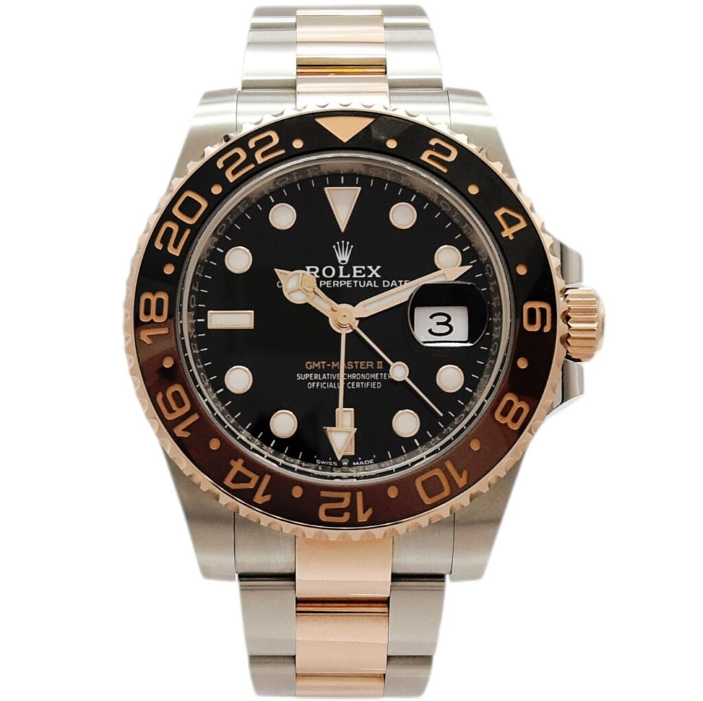 ロレックス GMTマスターⅡ 126711CHNR 保証書 黒 ブラック 18cm AT ROLEX GMT-MASTERⅡ Black C008198