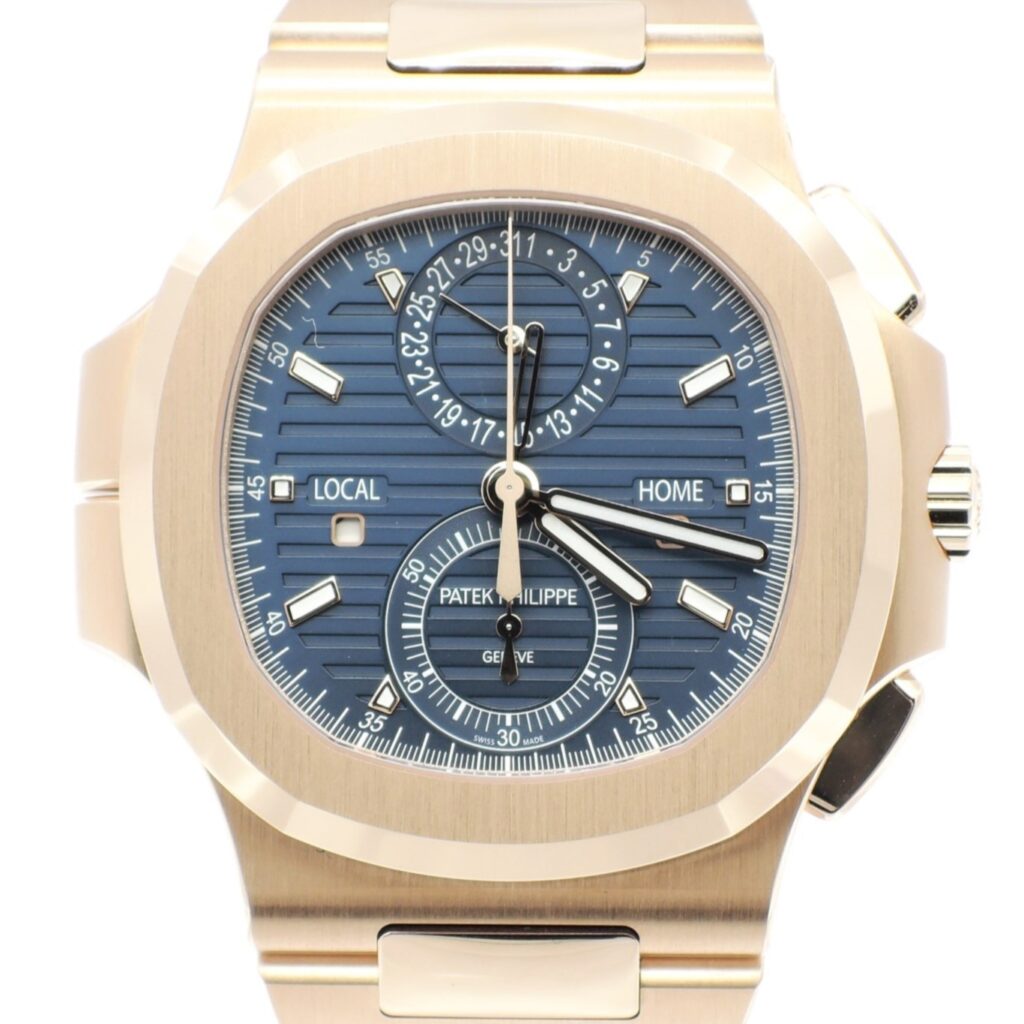 パテックフィリップ ノーチラス トラベルタイム クロノグラフ 5990/1R-001 ブルー 17.5cm PATEK PHILIPPE Nautilus Travel Time Chronograph Blue C006898