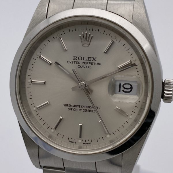 Rolex Oyster Perpetual Date 15200 SS Mens Watch Dial GUARANTEE CF8416 ...