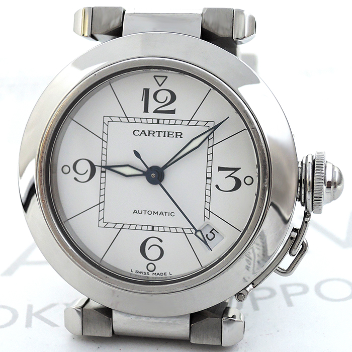 カルティエ Cartier パシャC 自動巻 腕時計 ボーイズ SS 白文字盤 【委託時計】